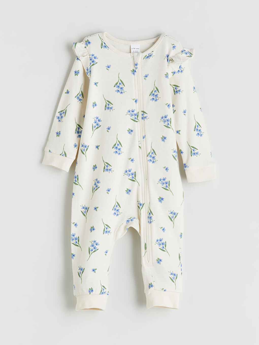 l_20252-w5cc93z1-lrb_a.jpg LCW Baby Printed Ecru Girl's Romper