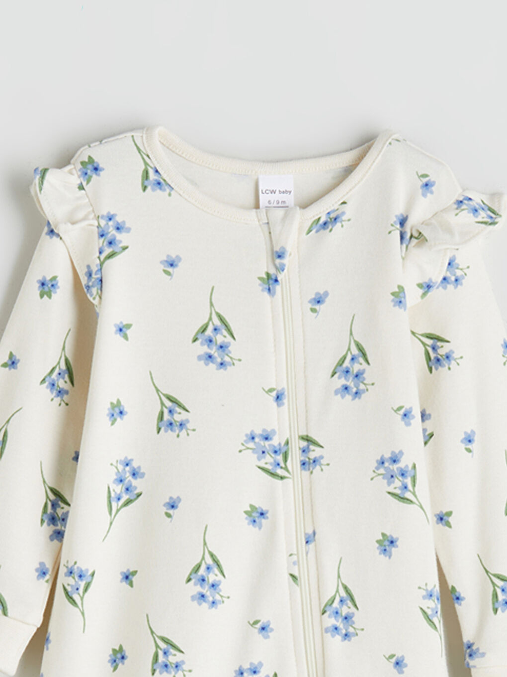 l_20252-w5cc93z1-lrb_a1.jpg LCW Baby Printed Ecru Girl's Romper