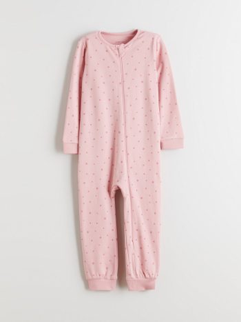 LCW Baby Pink Crew Neck Girl's Romper