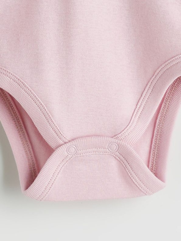 LCW Baby Ecru Ribbon Print Girl's Bodysuit Set of 3
