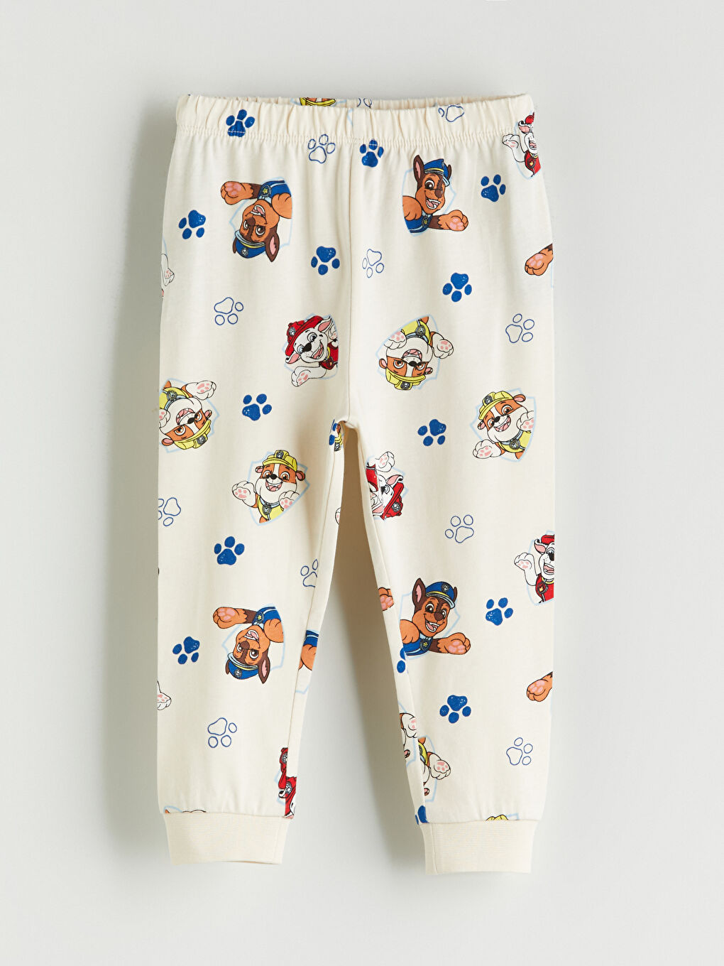 l_20252-w5ci00z1-ff7_a4.jpg LCW Baby Beige Crew Neck Paw Patrol Printed Boys Pajama Set