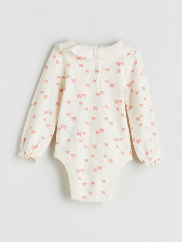 LCW Baby Ecru Crew Neck Girl's Bodysuit and Leggings