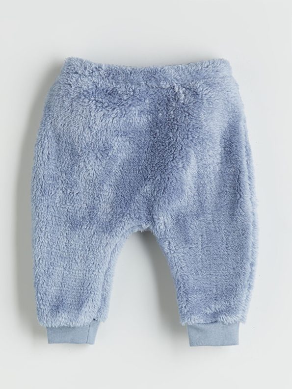 LCW Baby Blue Plush Pajama Set for Boys