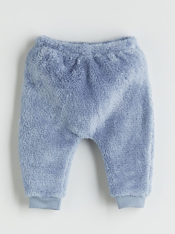 LCW Baby Blue Plush Pajama Set for Boys