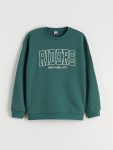 LCW Kids Green Crew Neck Boys Sweatshirt