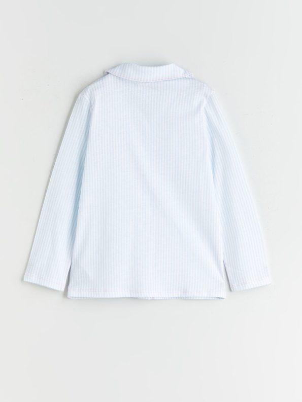 LCW Kids White Collar Girls Pajama Set