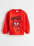 LCW Kids Red Spider-Man Printed Boys Sweatshirt