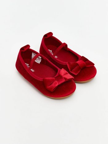LCW STEPS Red Bow Detail Baby Girl Flats