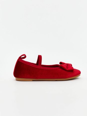 LCW STEPS Red Bow Detail Baby Girl Flats