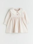 LCW Baby Beige Peter Pan Collar Dress for Girls