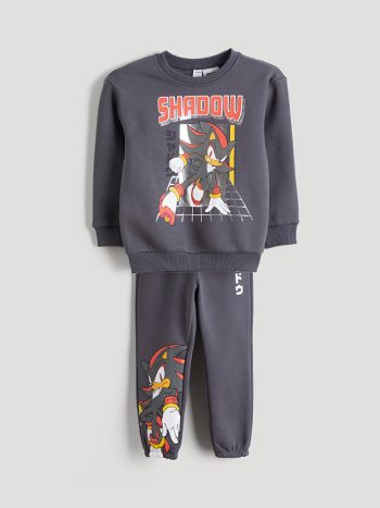 LCW Kids Gray Sonic Printed Boys Tracksuit