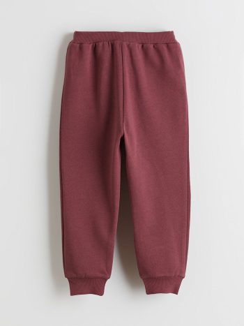 LCW Baby Burgundy Elastic Waist Basic Boy's Jogger Pants Set of 3