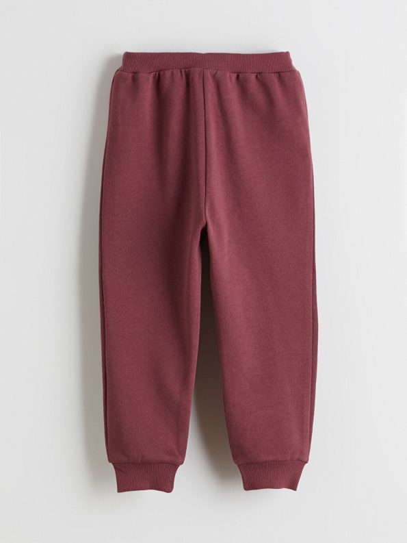 LCW Baby Burgundy Elastic Waist Basic Boy's Jogger Pants Set of 3