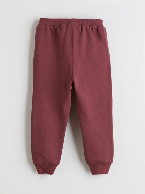 LCW Baby Burgundy Elastic Waist Basic Boy's Jogger Pants Set of 3