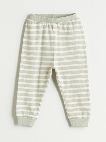 LCW Baby Green Elastic Waist Jogger Pants for Boys - Set of 3