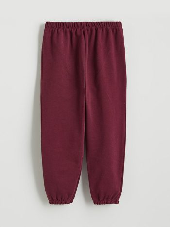 LCW Baby Burgundy Elastic Waist Basic Girl Jogger Pants Set