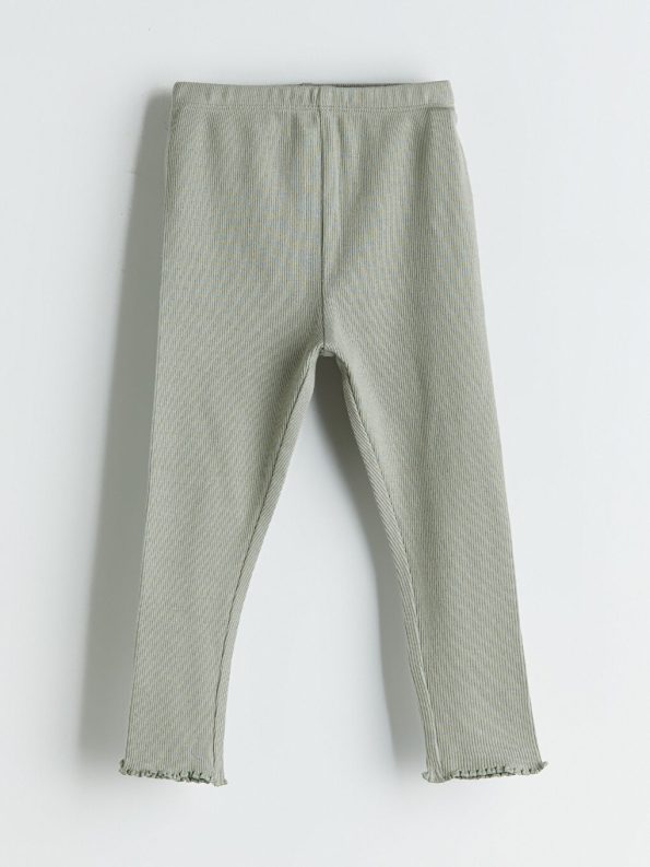LCW Baby Haki Waistband Leggings for Girls