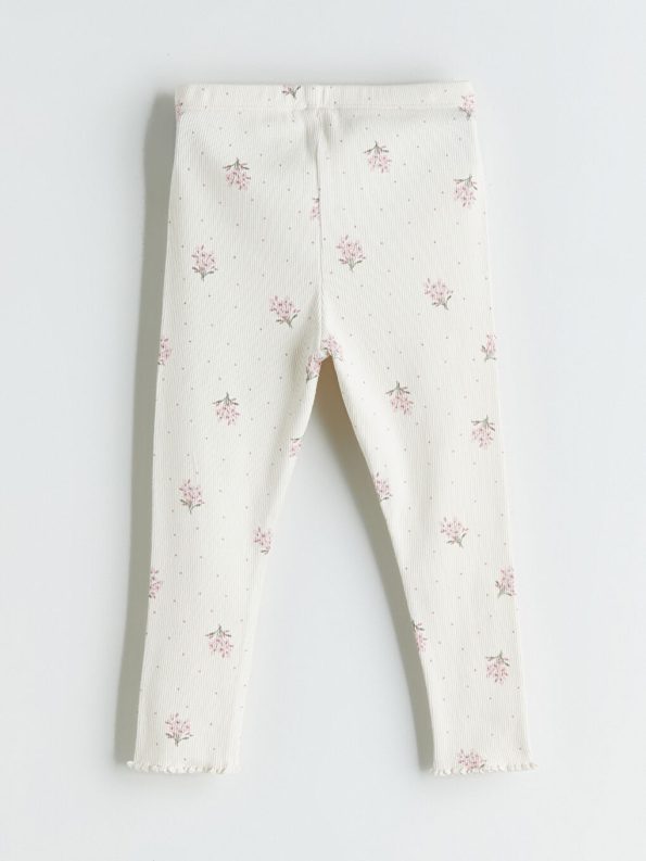 LCW Baby Ecru Elastic Waist Girls Leggings Set of 3