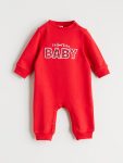 LCW Baby Red Printed Boys' Romper