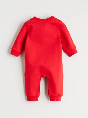 LCW Baby Red Printed Boys' Romper