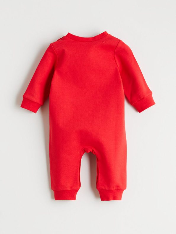 LCW Baby Red Printed Boys' Romper