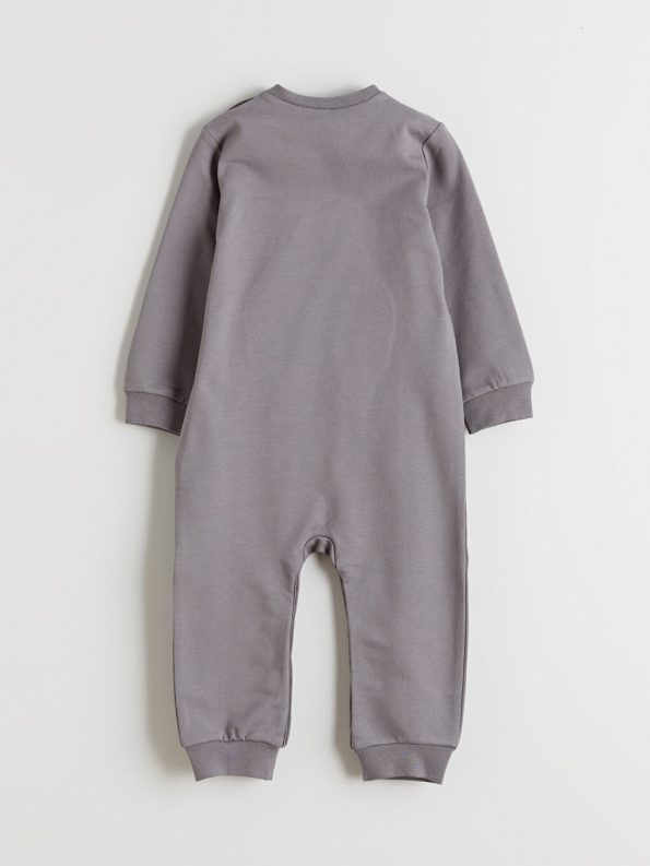 LCW Baby Gray Bear Printed Baby Overall