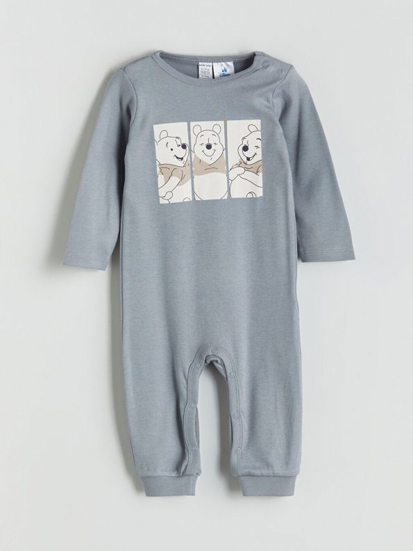 LCW Baby Gray Winnie The Pooh Licensed Boys' Romper Set
