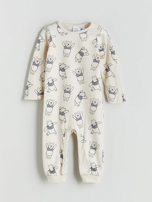 LCW Baby Gray Winnie The Pooh Licensed Boys' Romper Set