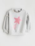 LCW Baby Gray Crew Neck Sweatshirt for Girls