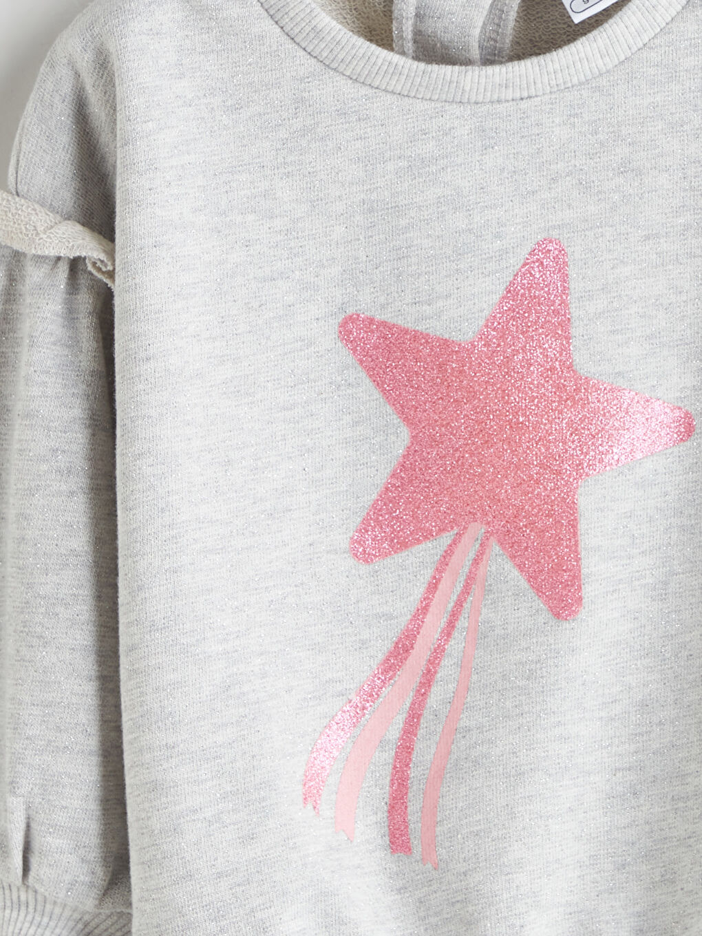 l_20252-w5fc32z1-lal_a1.jpg LCW Baby Gray Crew Neck Sweatshirt for Girls