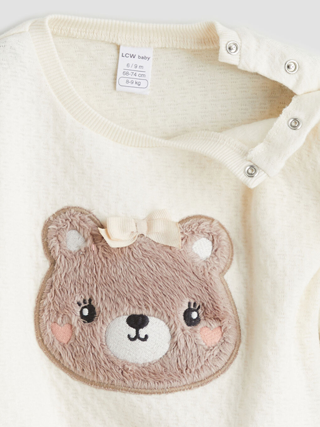 l_20252-w5fc64z1-s6r_a3.jpg LCW Baby Beige Animal Figure Girls Sweatshirt and Pants