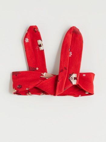 LCW Baby Beige Printed Crew Neck Girls' Outfit Set