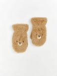 LCW Baby Beige Bear Teddy Embroidered Boy's Gloves