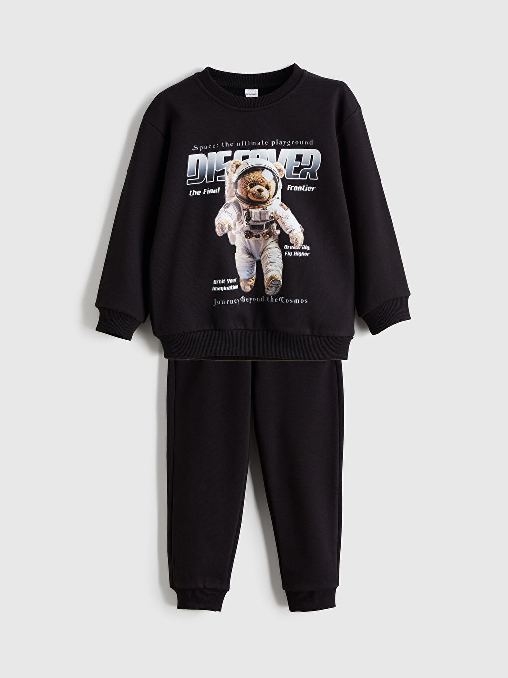 l_20252-w5g681z1-cvl_a.jpg LCW Kids Black Bear Print Boys Sweatshirt and Pants Set