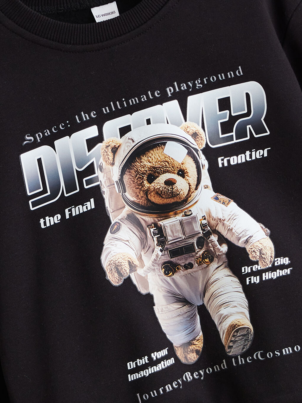 l_20252-w5g681z1-cvl_a2.jpg LCW Kids Black Bear Print Boys Sweatshirt and Pants Set