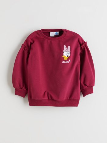 LCW Baby Purple Daisy Duck Printed Girls' Outfit