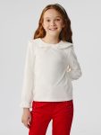 LCW Kids Cream Peter Pan Collar Girls' T-Shirt