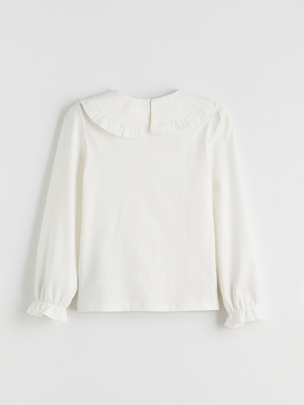 l_20252-w5gd82z4-r9j_a2.jpg LCW Kids Cream Peter Pan Collar Girls' T-Shirt