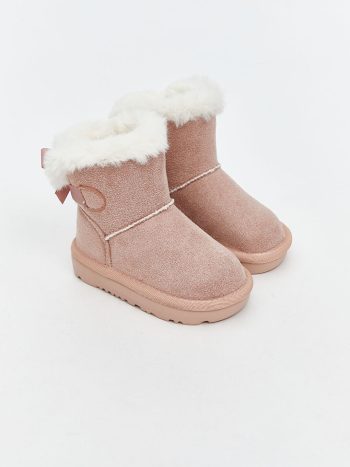 LCW STEPS Pink Suede-Look Baby Girl Boots