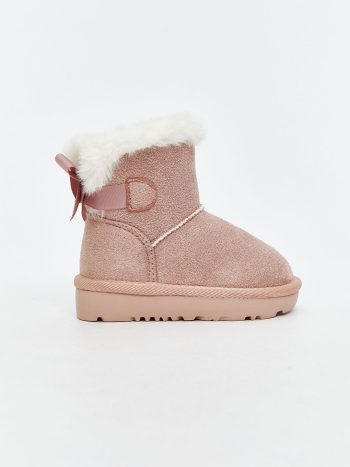 LCW STEPS Pink Suede-Look Baby Girl Boots