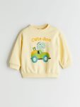 LCW ECO Yellow Crew Neck Printed Boys Sweatshirt
