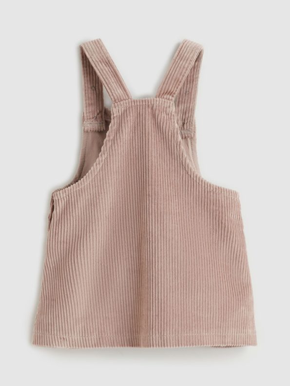 LCW Baby Brown Girl Baby T-Shirt and Velvet Dress