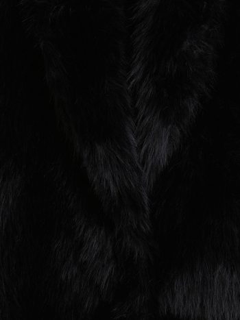 LCW Kids Black Faux Fur Coat for Girls