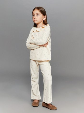 LCW Kids Beige Elastic Waist Printed Girls Leggings 2-Pack