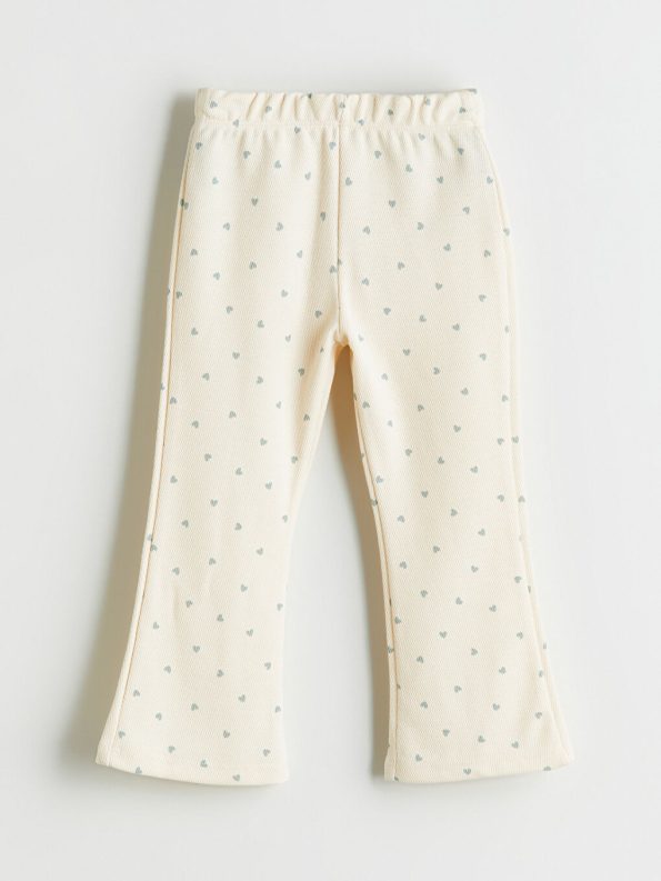 LCW Kids Beige Elastic Waist Printed Girls Leggings 2-Pack
