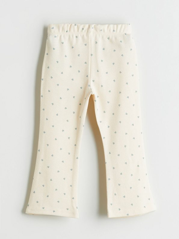 LCW Kids Beige Elastic Waist Printed Girls Leggings 2-Pack