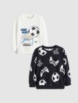 LCW Kids Cream Crew Neck Boys Sweatshirt Set