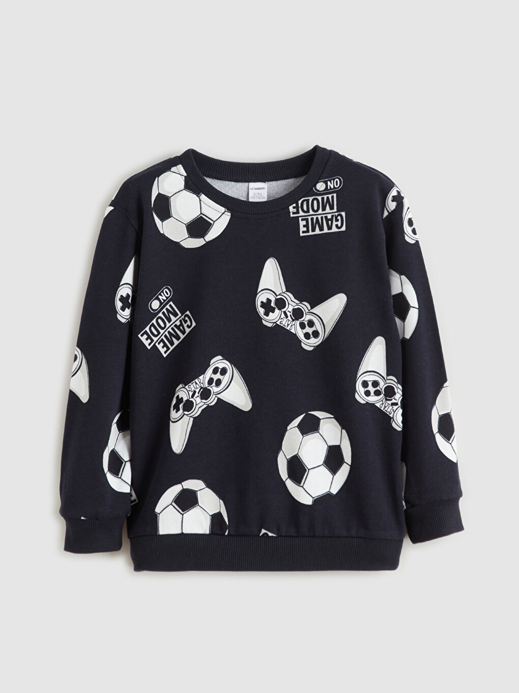 l_20252-w5j507z1-fdu_a2.jpg LCW Kids Cream Crew Neck Boys Sweatshirt Set