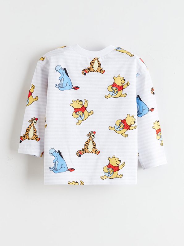 LCW Baby Cream Winnie The Pooh Printed Boys Sweatshirt and Joggers Set