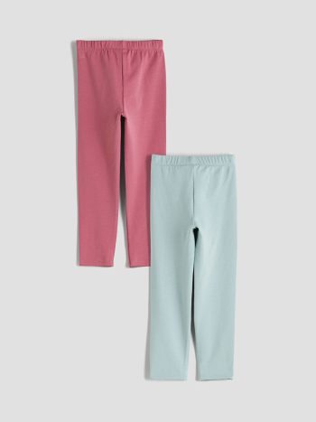 LCW Kids Pink Elastic Waist Girls Tights Set of 2